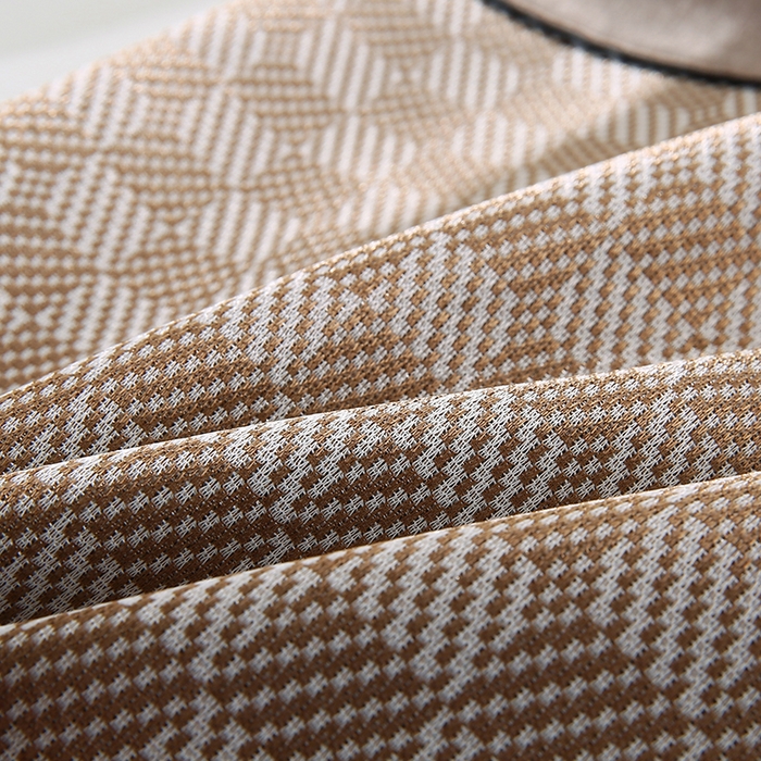 91家纺网 家纺一手货源 找家纺 小牛席业 2026新款亲肤舒适棋盘格-冰丝夏凉枕枕头枕芯（枕套+枕芯） 咖色