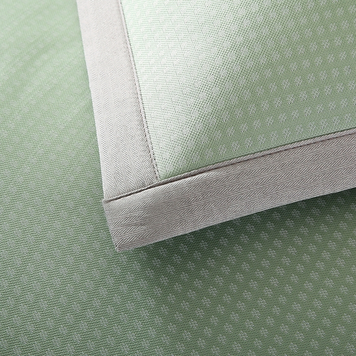 91家纺网 家纺一手货源 找家纺 小牛席业 2026新款华夫格爱家熊猫夏凉枕套 绿色