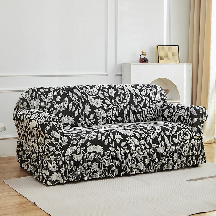 91家纺网 家纺一手货源 找家纺 （总）逐日沙发套 2026新款提花系列-沙发套裙摆款