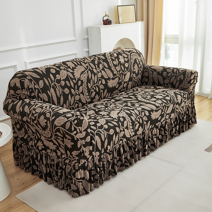 91家纺网 家纺一手货源 找家纺 （总）逐日沙发套 2026新款提花系列-沙发套裙摆款