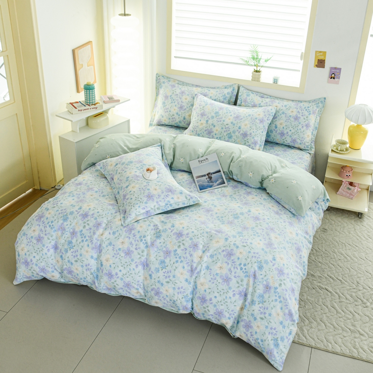 91家纺网 家纺一手货源 找家纺 缘舒家纺 2026新款全棉纯棉印花单被套被套单件 月泱