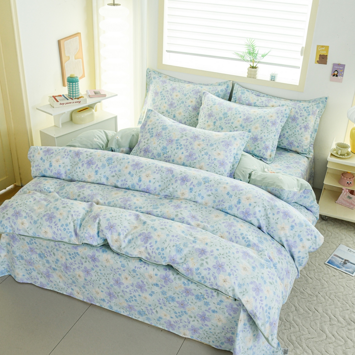 91家纺网 家纺一手货源 找家纺 缘舒家纺 2026新款全棉纯棉印花单被套被套单件 月泱