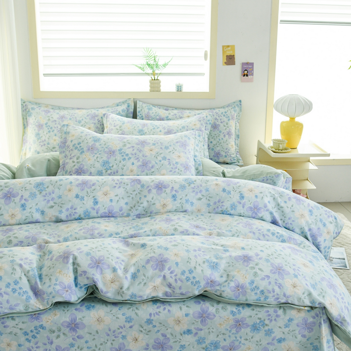 91家纺网 家纺一手货源 找家纺 缘舒家纺 2026新款全棉纯棉印花单被套被套单件 月泱