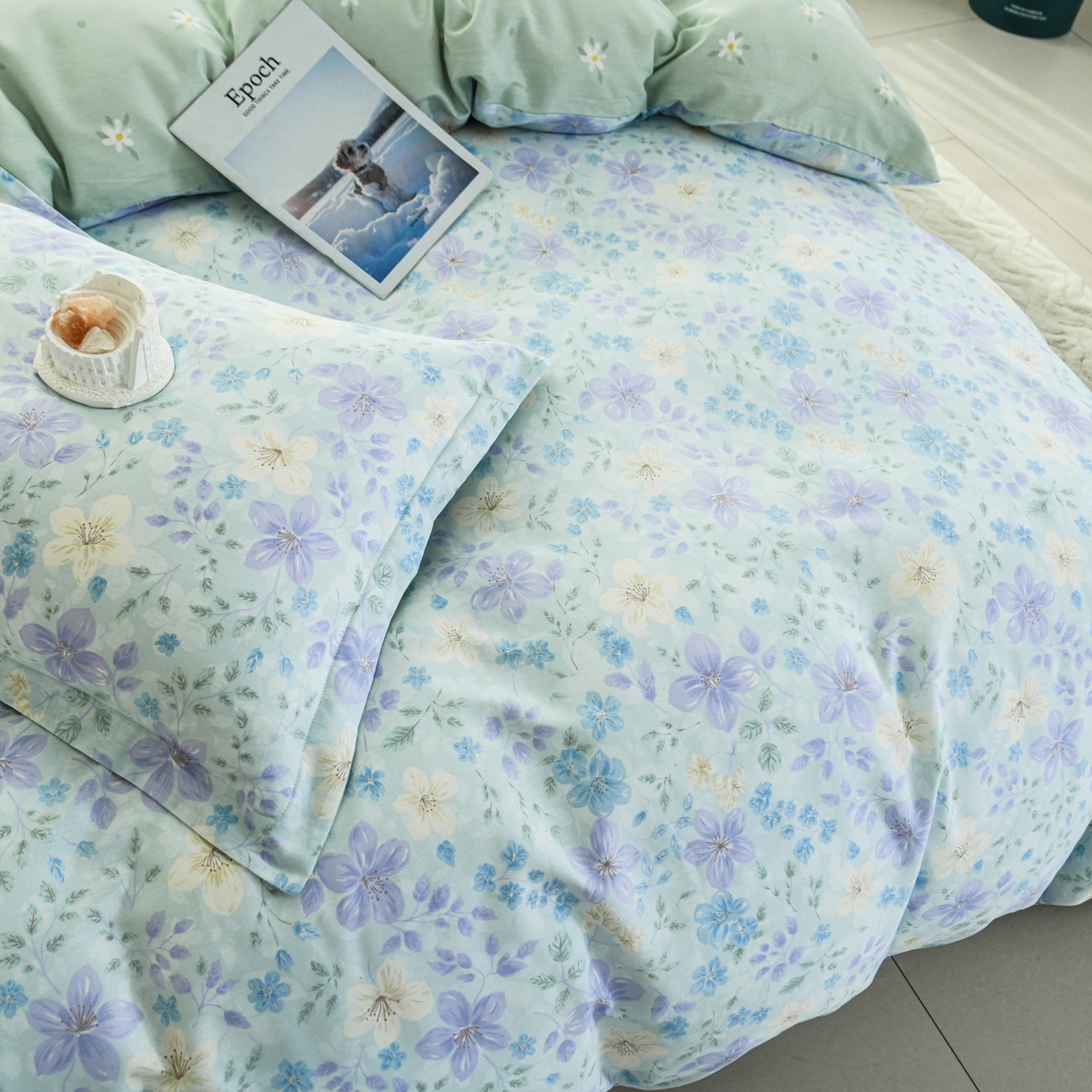 91家纺网 家纺一手货源 找家纺 缘舒家纺 2026新款全棉纯棉印花单被套被套单件 月泱