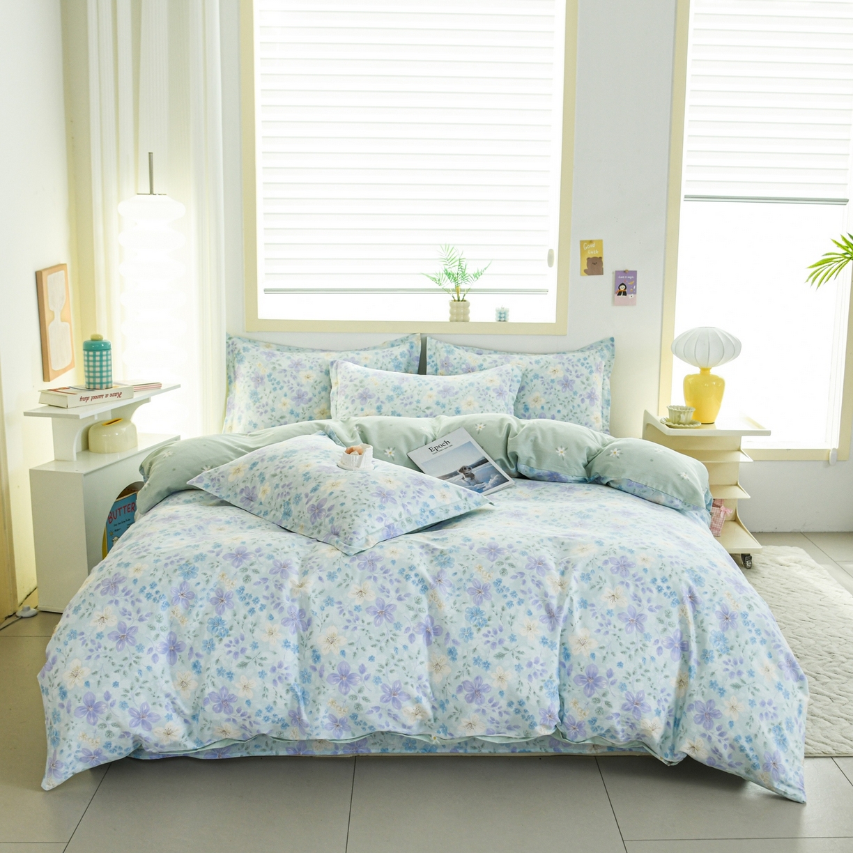 91家纺网 家纺一手货源 找家纺 缘舒家纺 2026新款全棉纯棉印花单被套被套单件 月泱