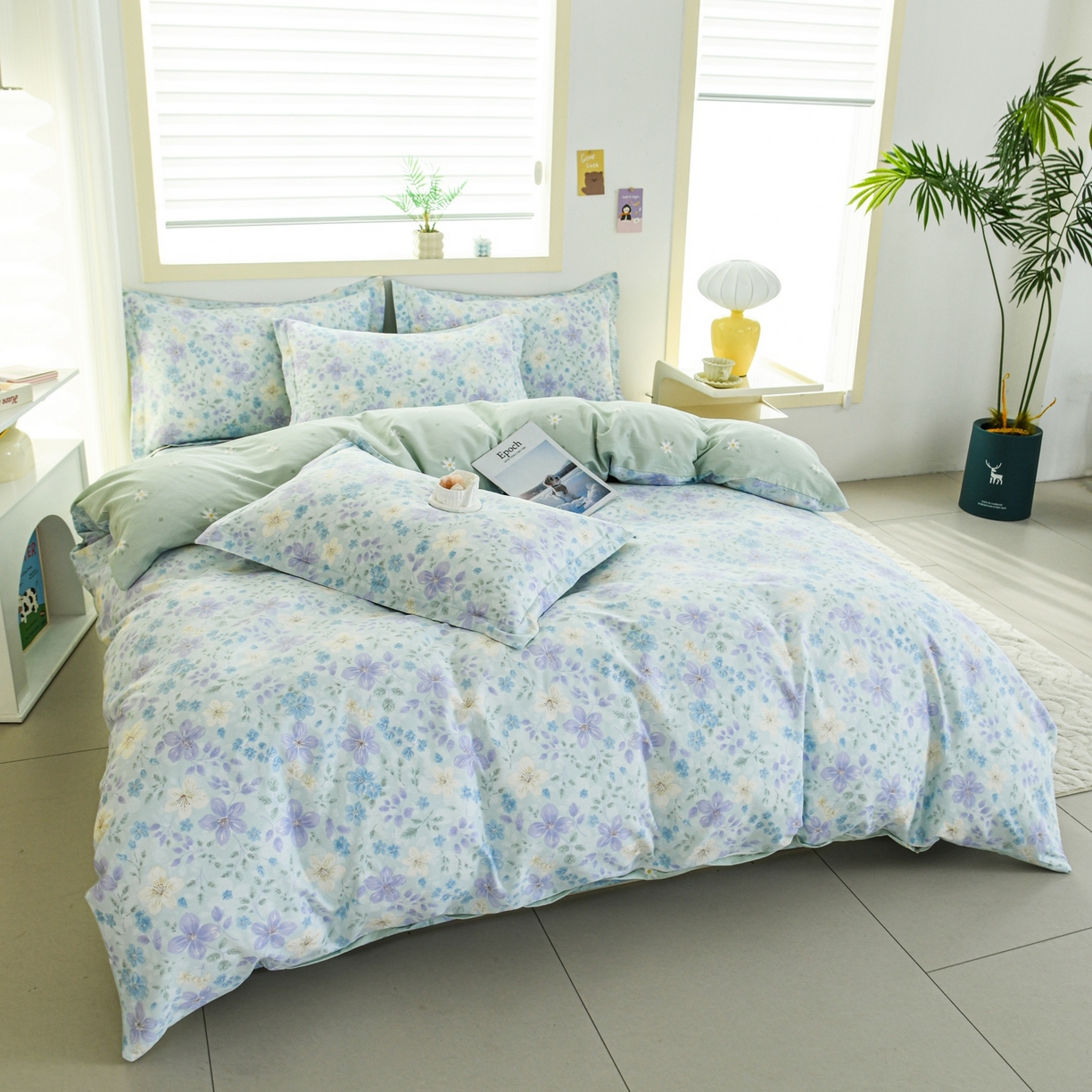 91家纺网 家纺一手货源 找家纺 缘舒家纺 2026新款全棉纯棉印花单被套被套单件 月泱