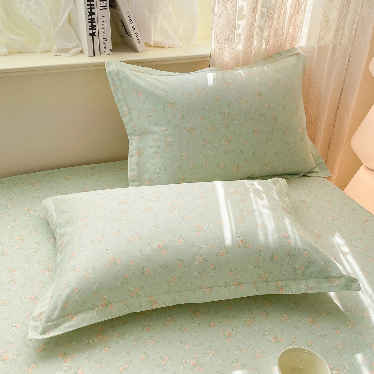 91家纺网 家纺一手货源 找家纺 女子家纺 2026新款全棉纯棉印花小清新系列单床笠单品床笠床笠单件 幽兰时光兰