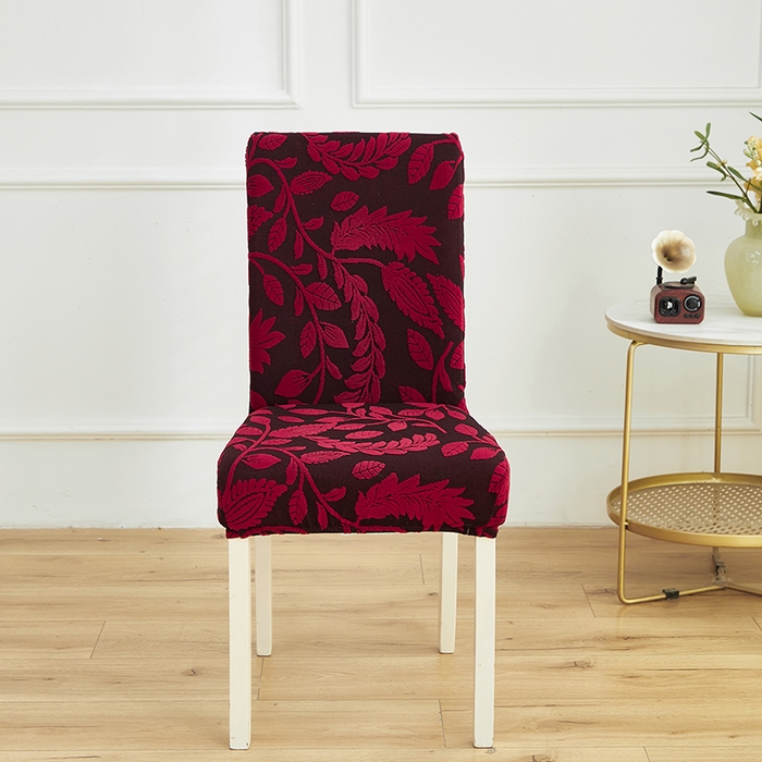 91家纺网 家纺一手货源 找家纺 逐日沙发套 2026新款提花系列-椅套 素奢柳韵-大气红