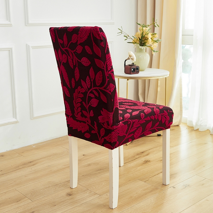 91家纺网 家纺一手货源 找家纺 逐日沙发套 2026新款提花系列-椅套 素奢柳韵-大气红