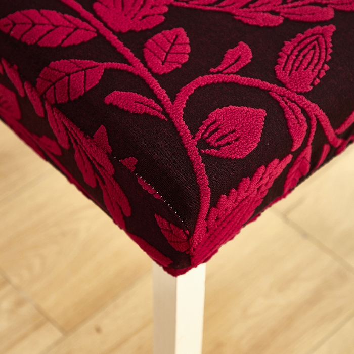 91家纺网 家纺一手货源 找家纺 逐日沙发套 2026新款提花系列-椅套 素奢柳韵-大气红