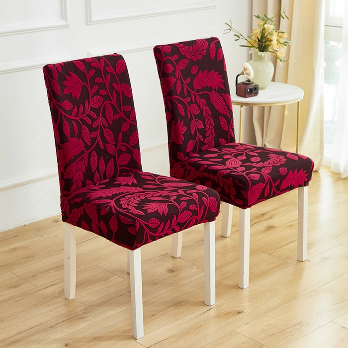 91家纺网 家纺一手货源 找家纺 逐日沙发套 2026新款提花系列-椅套 素奢柳韵-大气红