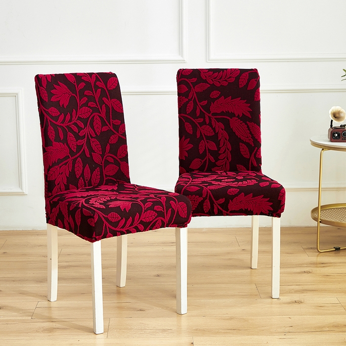 91家纺网 家纺一手货源 找家纺 逐日沙发套 2026新款提花系列-椅套 素奢柳韵-大气红