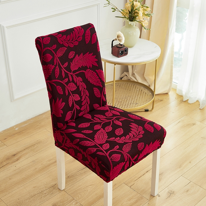 91家纺网 家纺一手货源 找家纺 逐日沙发套 2026新款提花系列-椅套 素奢柳韵-大气红