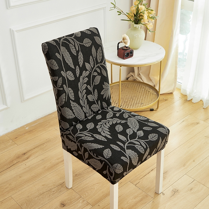 91家纺网 家纺一手货源 找家纺 逐日沙发套 2026新款提花系列-椅套 素奢柳韵-碳石灰