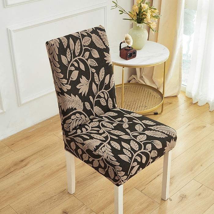 91家纺网 家纺一手货源 找家纺 逐日沙发套 2026新款提花系列-椅套 素奢柳韵-卡其色