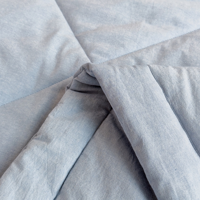 91家纺网 家纺一手货源 找家纺 宝士康家纺 2026新款10A抗菌无印风单夏被/夏被四件套 被子被芯 优雅蓝