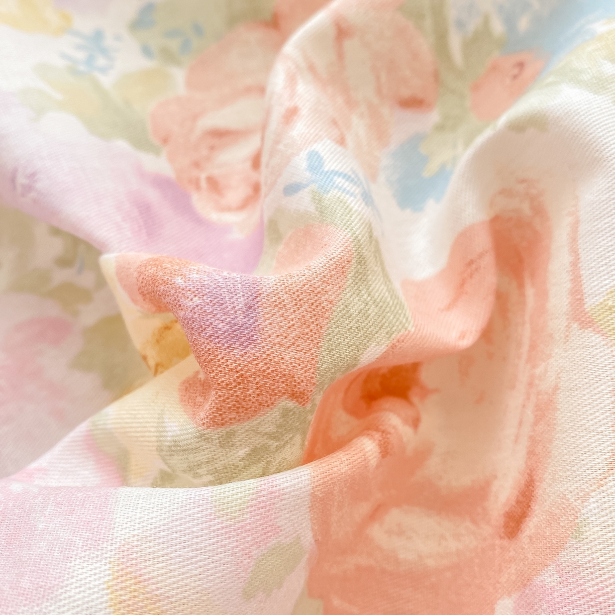 91家纺网 家纺一手货源 找家纺 女子家纺 2026新款全棉纯棉印花小清新系列单床笠单品床笠床笠单件 悦下花影