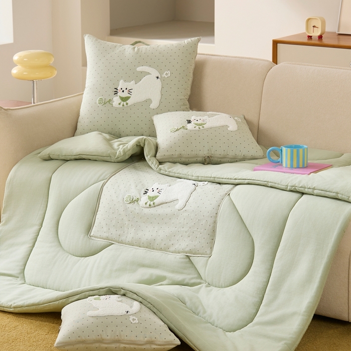 91家纺网 家纺一手货源 找家纺 （总）多米家居 2026新款会放屁的pupu猫抱枕被