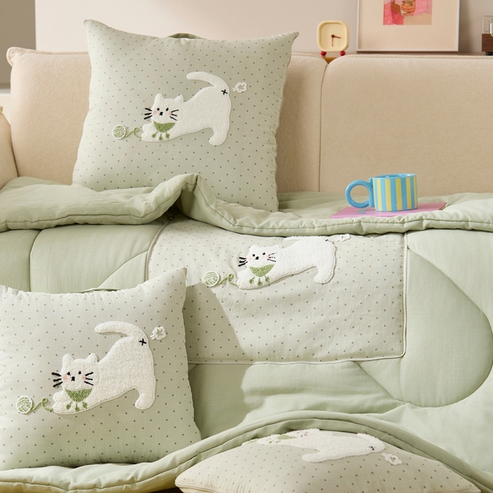 91家纺网 家纺一手货源 找家纺 （总）多米家居 2026新款会放屁的pupu猫抱枕被