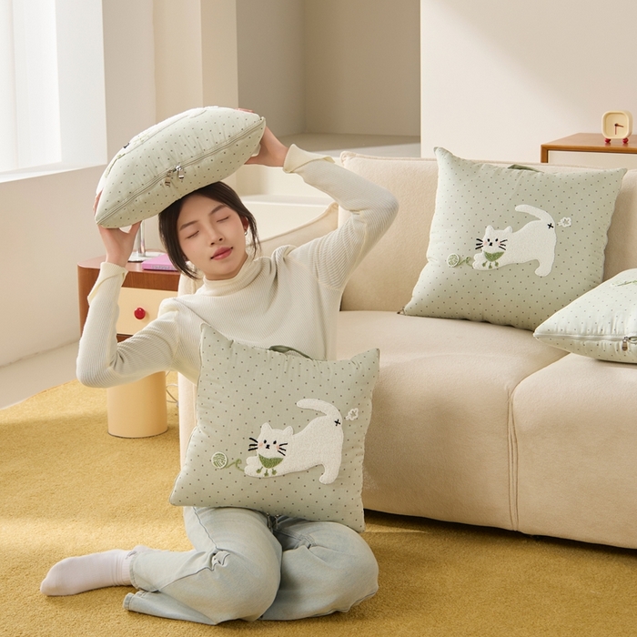 91家纺网 家纺一手货源 找家纺 （总）多米家居 2026新款会放屁的pupu猫抱枕被