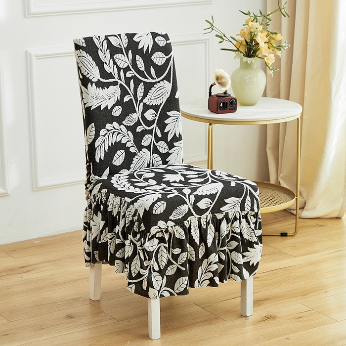 91家纺网 家纺一手货源 找家纺 （总）逐日沙发套 2026新款提花系列-椅子套裙摆