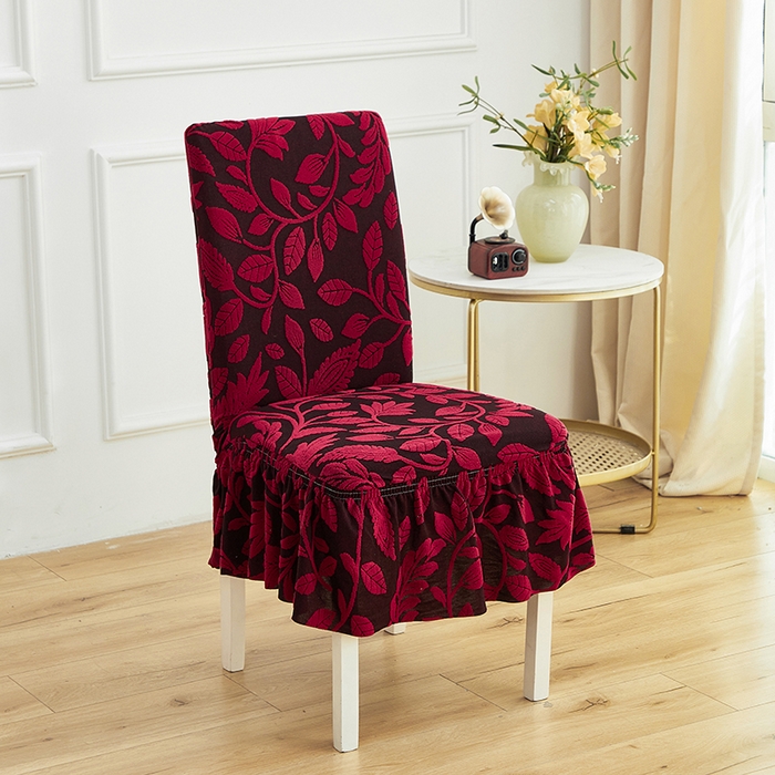 91家纺网 家纺一手货源 找家纺 （总）逐日沙发套 2026新款提花系列-椅子套裙摆