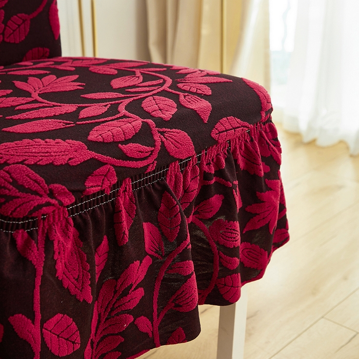 91家纺网 家纺一手货源 找家纺 （总）逐日沙发套 2026新款提花系列-椅子套裙摆