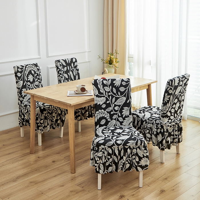 91家纺网 家纺一手货源 找家纺 逐日沙发套 2026新款提花系列-椅子套裙摆 素奢柳韵-月光白