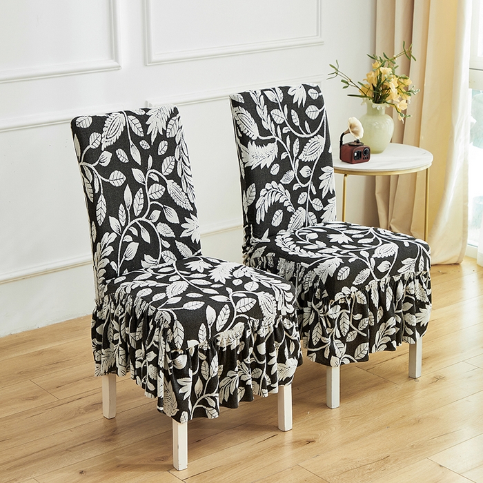 91家纺网 家纺一手货源 找家纺 逐日沙发套 2026新款提花系列-椅子套裙摆 素奢柳韵-月光白