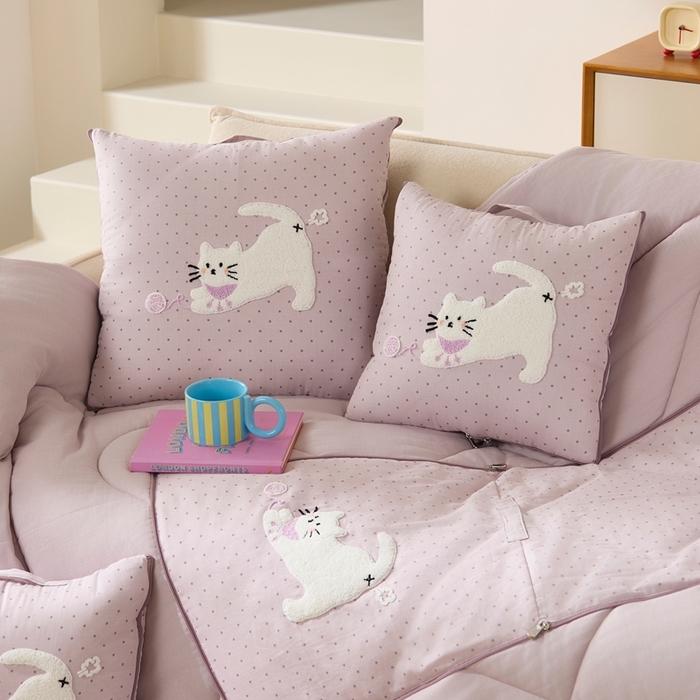 多米家居 2026新款会放屁的pupu猫抱枕被 pupu猫·暮光紫