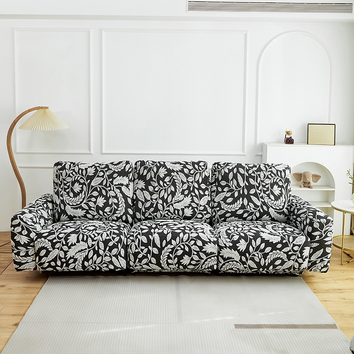 91家纺网 家纺一手货源 找家纺 逐日沙发套 2026新款提花系列-芝华仕 素奢柳韵-月光白