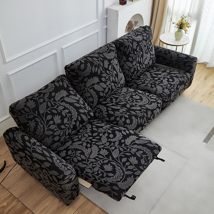 91家纺网 家纺一手货源 找家纺 逐日沙发套 2026新款提花系列-芝华仕 素奢柳韵-碳石灰