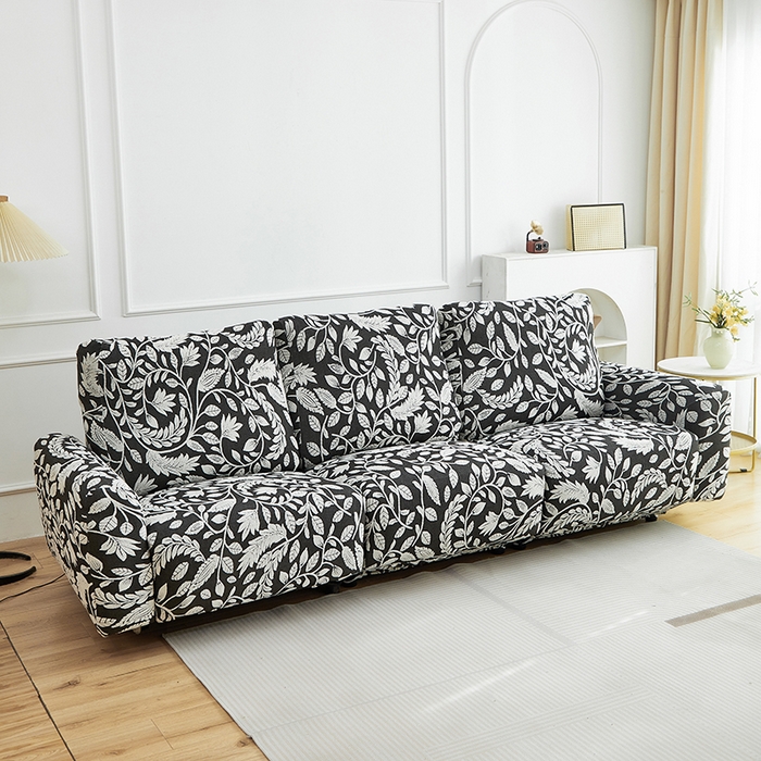 91家纺网 家纺一手货源 找家纺 逐日沙发套 2026新款提花系列-芝华仕 素奢柳韵-月光白