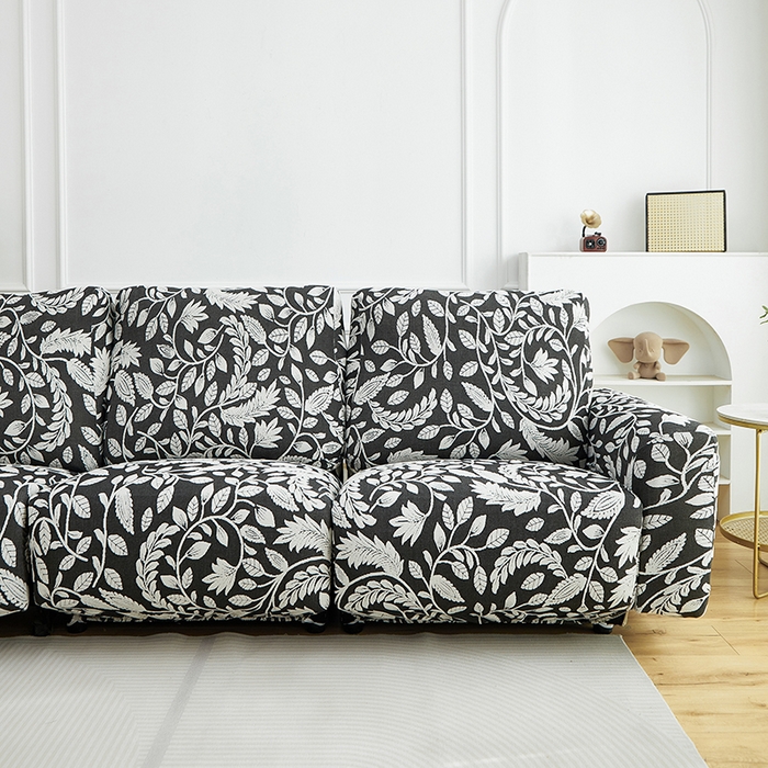 91家纺网 家纺一手货源 找家纺 逐日沙发套 2026新款提花系列-芝华仕 素奢柳韵-月光白