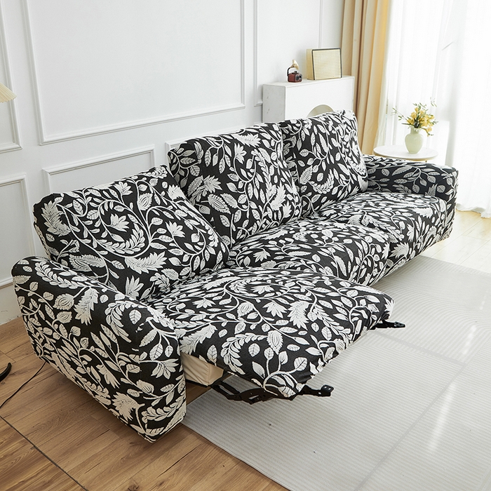 91家纺网 家纺一手货源 找家纺 逐日沙发套 2026新款提花系列-芝华仕 素奢柳韵-月光白