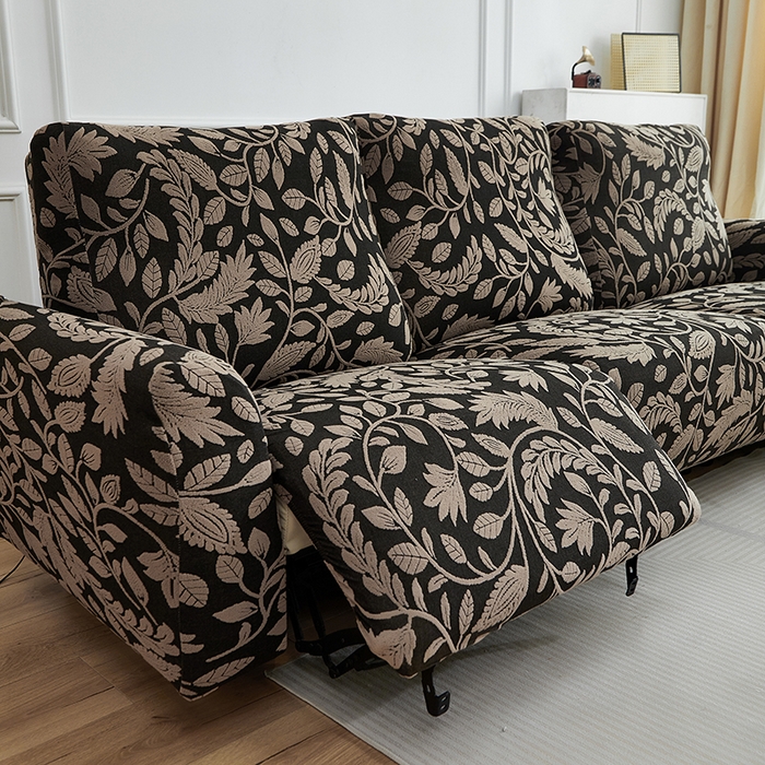 91家纺网 家纺一手货源 找家纺 逐日沙发套 2026新款提花系列-芝华仕 素奢柳韵-卡其色