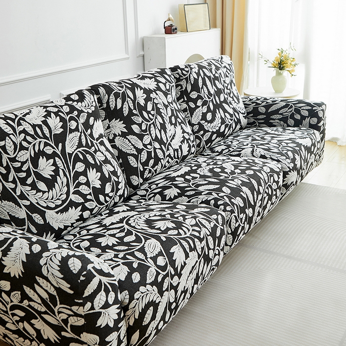 91家纺网 家纺一手货源 找家纺 逐日沙发套 2026新款提花系列-芝华仕 素奢柳韵-月光白