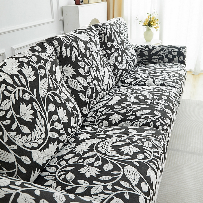 91家纺网 家纺一手货源 找家纺 逐日沙发套 2026新款提花系列-芝华仕 素奢柳韵-月光白