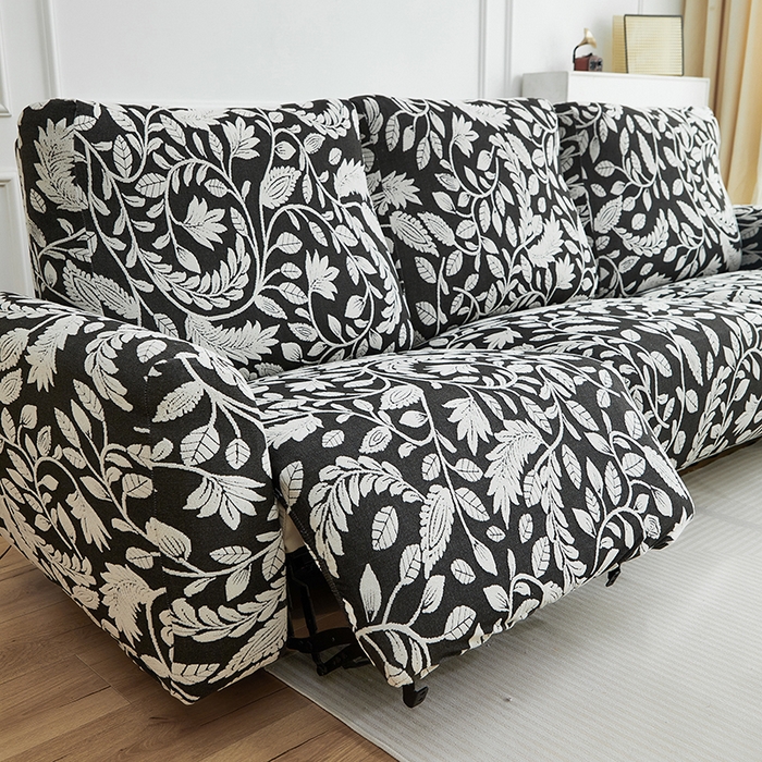 91家纺网 家纺一手货源 找家纺 逐日沙发套 2026新款提花系列-芝华仕 素奢柳韵-月光白