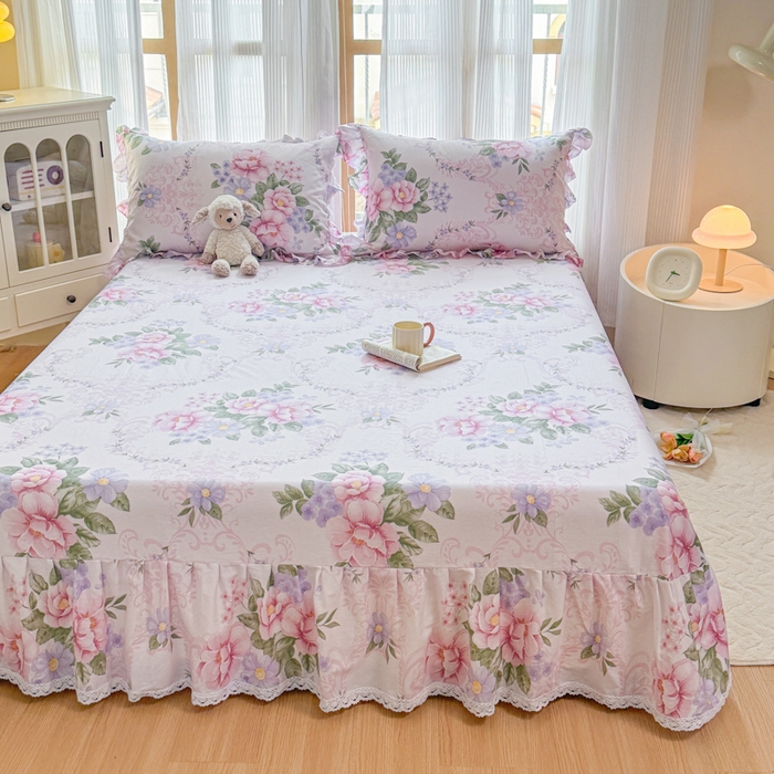 91家纺网 家纺一手货源 找家纺 （总）爱妮玖玖 2026新款小蕾丝花边单床单床单单件单品床单