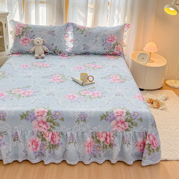 91家纺网 家纺一手货源 找家纺 （总）爱妮玖玖 2026新款小蕾丝花边单床单床单单件单品床单