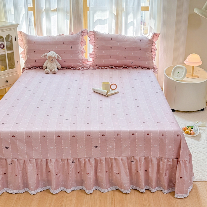 91家纺网 家纺一手货源 找家纺 （总）爱妮玖玖 2026新款小蕾丝花边单床单床单单件单品床单