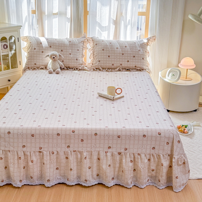 91家纺网 家纺一手货源 找家纺 （总）爱妮玖玖 2026新款小蕾丝花边单床单床单单件单品床单