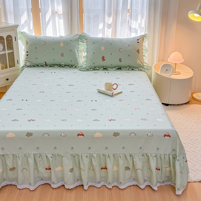 91家纺网 家纺一手货源 找家纺 （总）爱妮玖玖 2026新款小蕾丝花边单床单床单单件单品床单