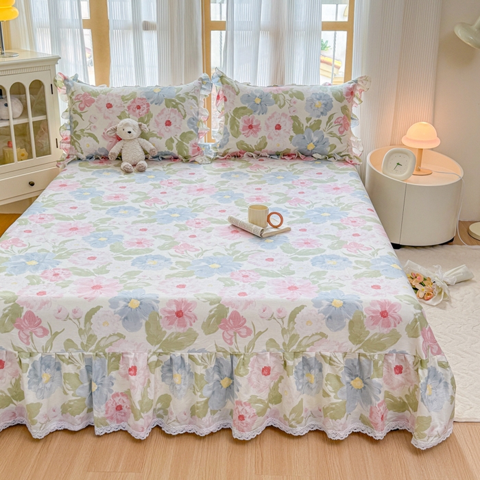 91家纺网 家纺一手货源 找家纺 （总）爱妮玖玖 2026新款小蕾丝花边单床单床单单件单品床单