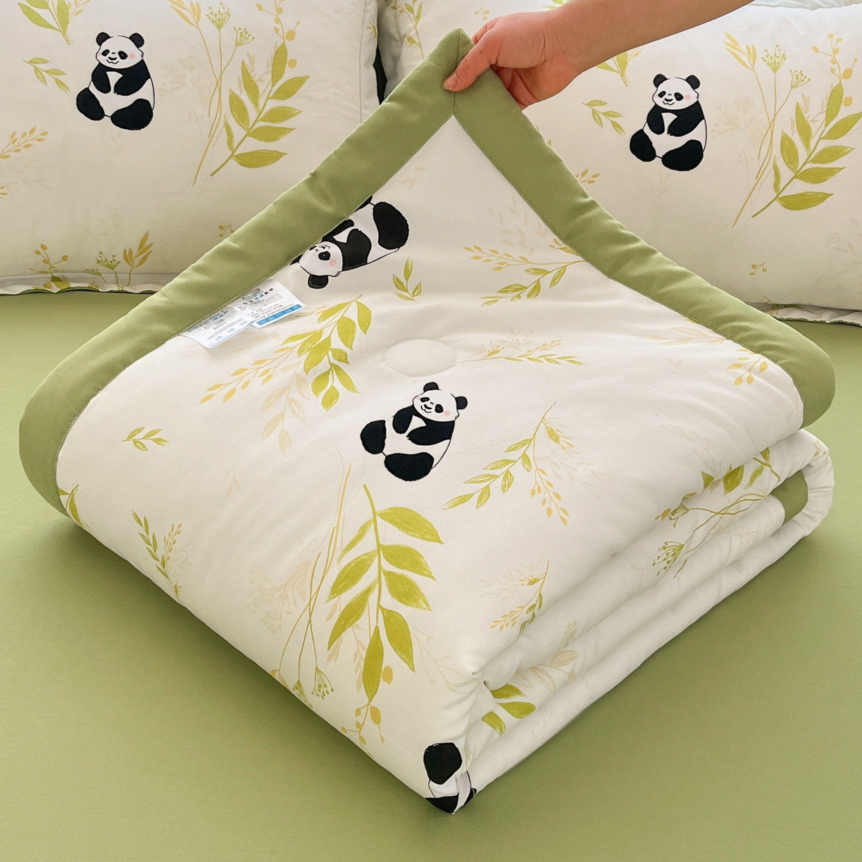 宝士康家纺 2026新款10A抗菌水洗棉超声波压花夏被 被子被芯 超声波-熊猫乐园