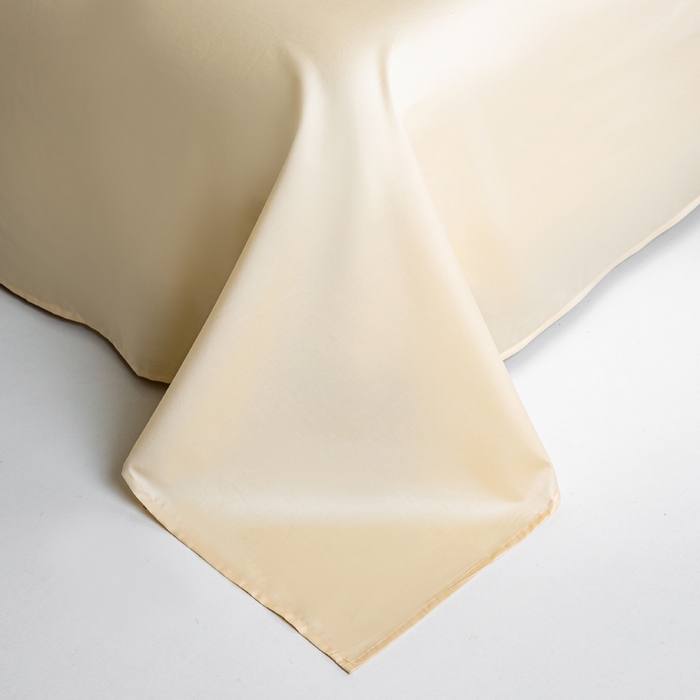 91家纺网 家纺一手货源 找家纺 盛凡家纺 2026春夏新款全棉纯棉A类60s长绒棉四件套纯色贡缎纯棉被套床笠款三件套 樱花粉+奶昔白