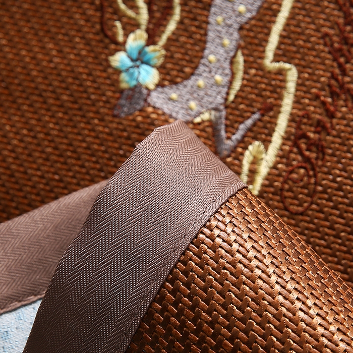 91家纺网 家纺一手货源 找家纺 小牛席业 2026新款你好小熊冰藤夏凉枕套系列凉枕套夏天枕套冰丝枕套竹枕套藤枕套冰藤枕套 幸运小鹿（黑咖）