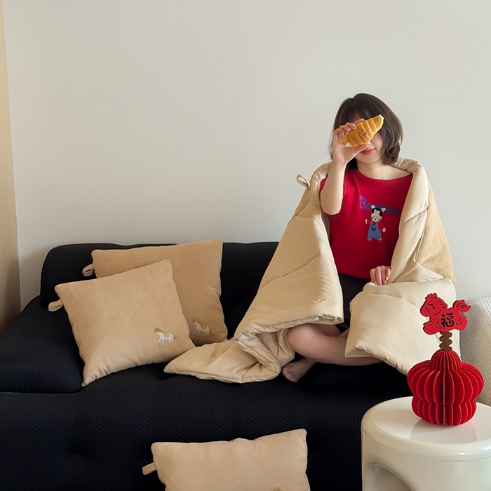 91家纺网 家纺一手货源 找家纺 （总）多米家居 2026新款马力全开抱枕被（控价小号券后不低于46，大号券后不低于70）