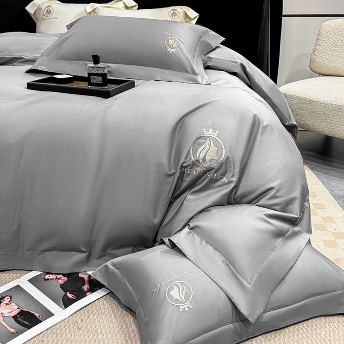 91家纺网 家纺一手货源 找家纺 （总）盛凡家纺 2026春夏新款全棉纯棉100支长绒棉绣花四件套--萨尔夫人